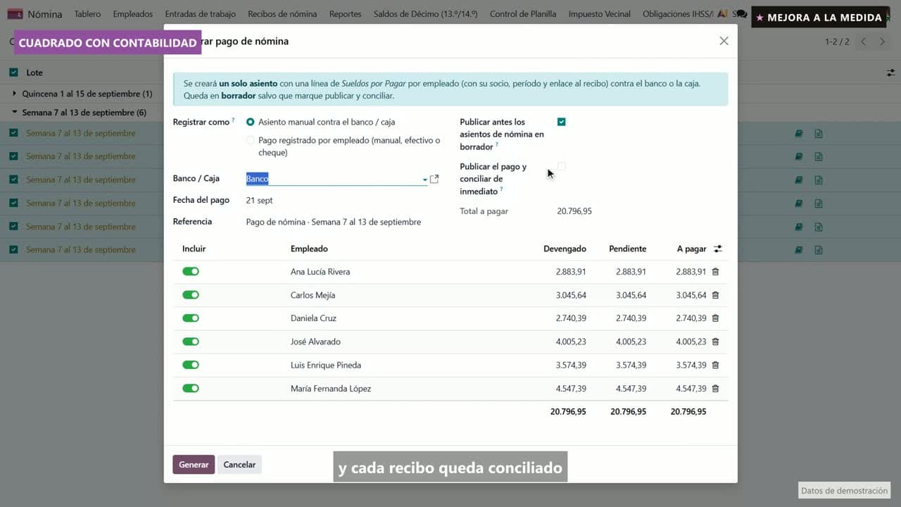 Vista del video: Qué recibo ya se pagó y cuál sigue pendiente