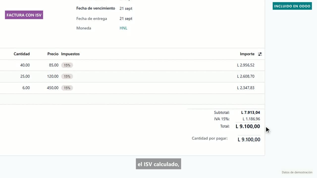 Vista del video: Odoo estándar: de la cotización a la factura