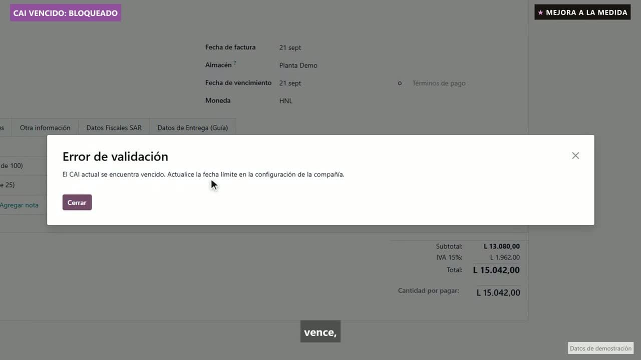Vista del video: Facturación en regla con el SAR